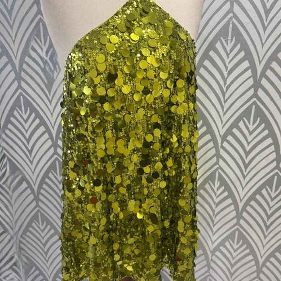Princess Polly Sparkling Sequin Mini Dress in Green - Picture 6 of 8